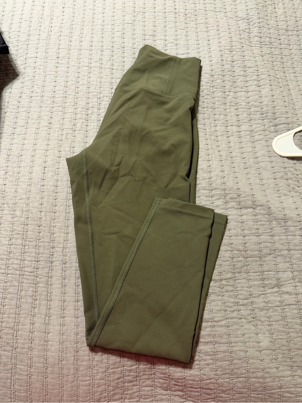 Aerie OFFLINE Goals Women's Olive Green Ribbed Athletic Leggings